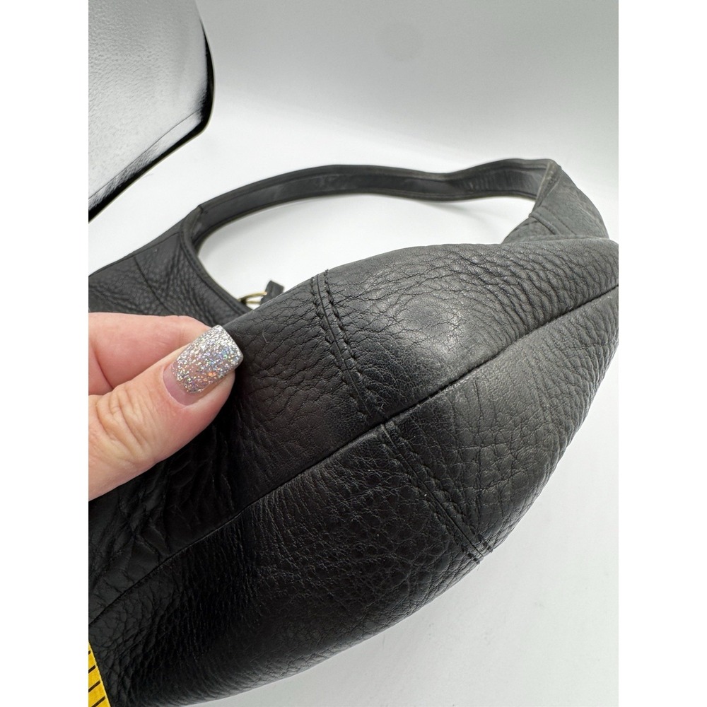 COACH Ergo Leather Tote Bag Black Grained Leather Handbag Authentic GC PT3 - Picture 4 of 9